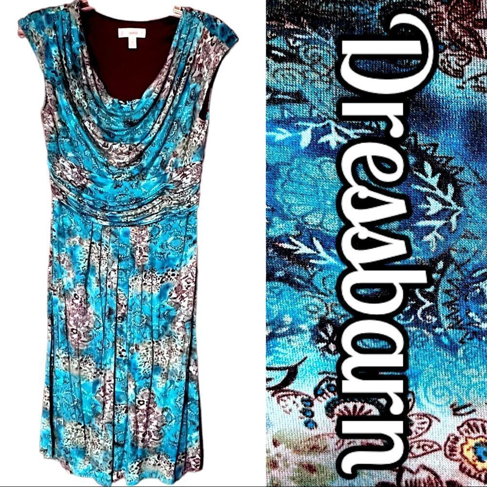 Dress barn sz 10 paisley teal Dress
